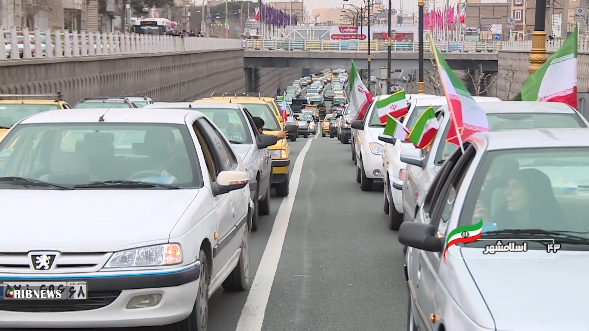 راهپیمایی خودرویی ۲۲ بهمن در اسلامشهر