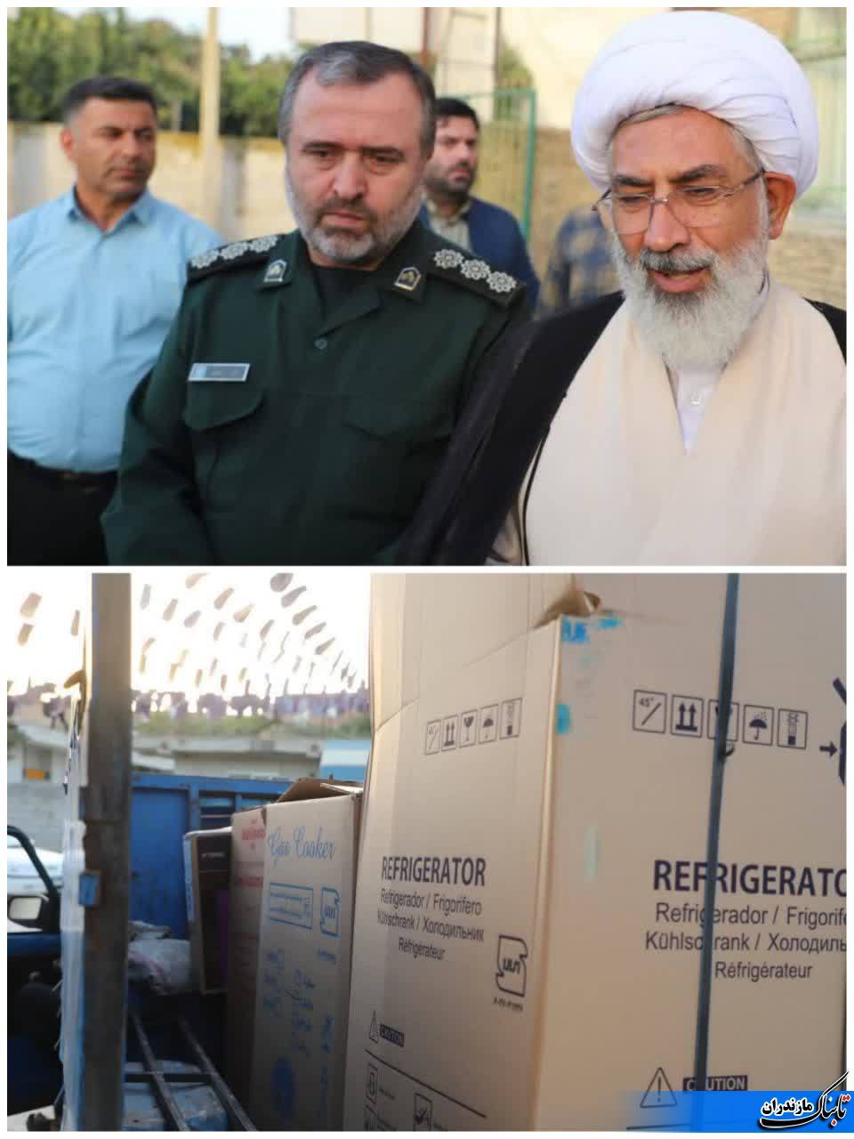 ۸ قلم کالای اساسی به نوعروسان روستای ولیجی محله نکا اهدا شد